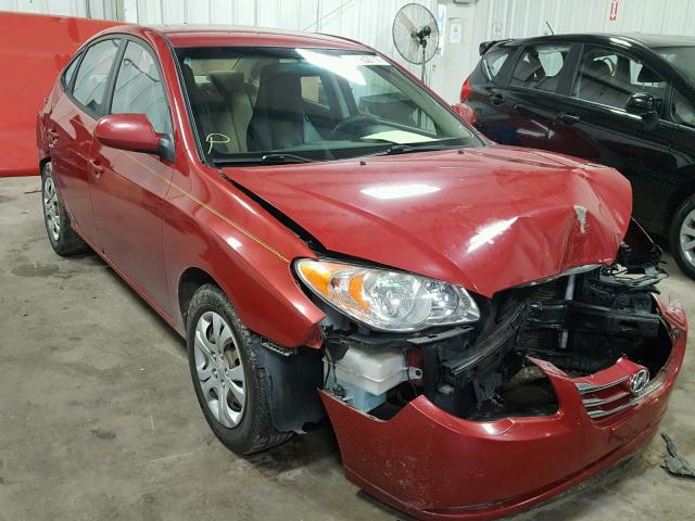 KMHDU4AD9AU956209 - 2010 HYUNDAI ELANTRA BL RED photo 1