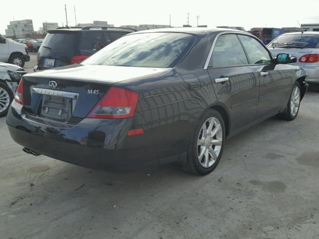 JNKAY41E24M401142 - 2004 INFINITI M45 BLACK photo 4