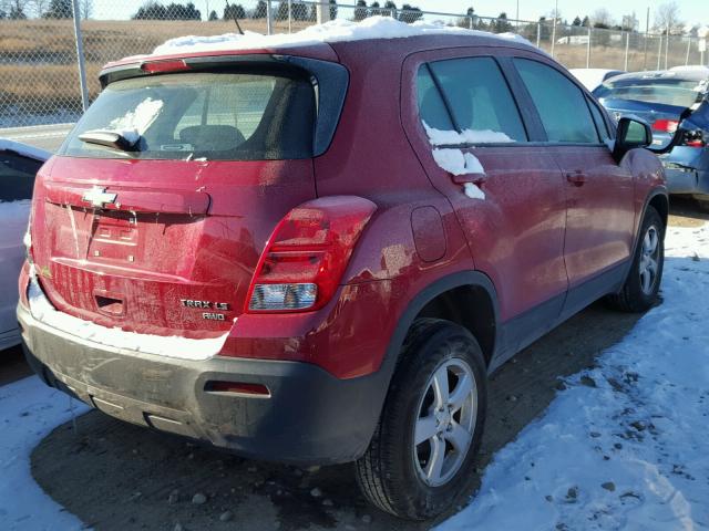 KL7CJPSB0FB199935 - 2015 CHEVROLET TRAX 1LS RED photo 4