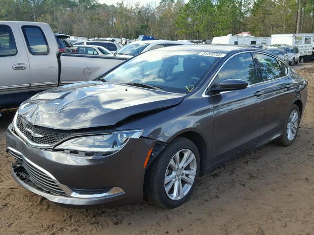 1C3CCCAB5FN608232 - 2015 CHRYSLER 200 LIMITE GRAY photo 2