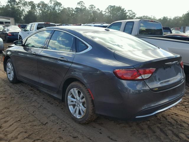 1C3CCCAB5FN608232 - 2015 CHRYSLER 200 LIMITE GRAY photo 3