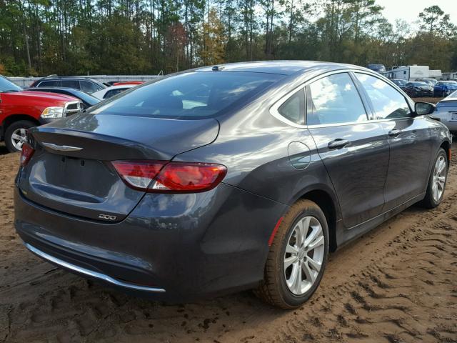 1C3CCCAB5FN608232 - 2015 CHRYSLER 200 LIMITE GRAY photo 4