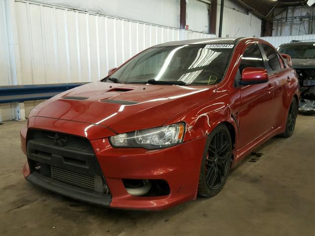 JA3AW56V58U051564 - 2008 MITSUBISHI LANCER EVO RED photo 2