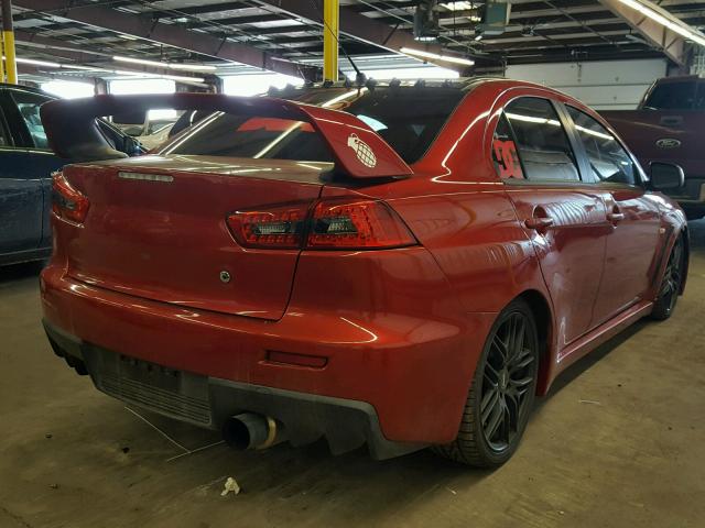 JA3AW56V58U051564 - 2008 MITSUBISHI LANCER EVO RED photo 4