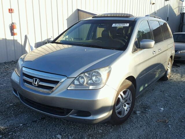 5FNRL38776B026073 - 2006 HONDA ODYSSEY EX BLUE photo 2