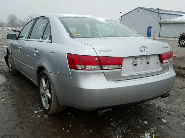 5NPEU46F26H044333 - 2006 HYUNDAI SONATA GLS SILVER photo 3