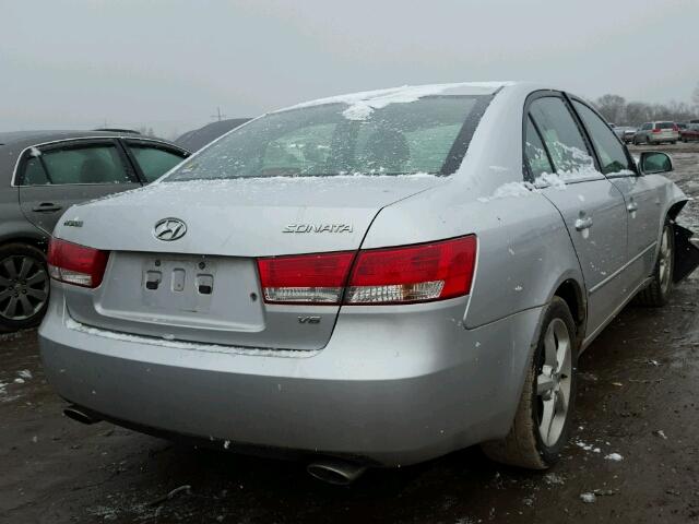 5NPEU46F26H044333 - 2006 HYUNDAI SONATA GLS SILVER photo 4