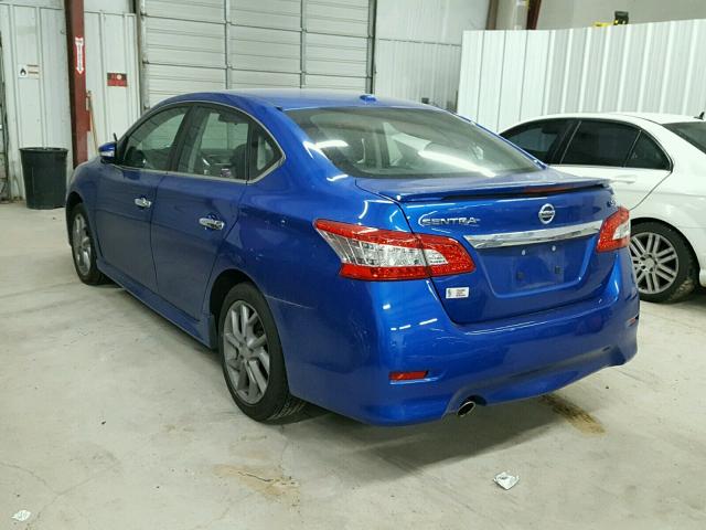 3N1AB7AP1FY270889 - 2015 NISSAN SENTRA S BLUE photo 3