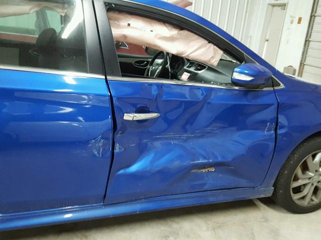 3N1AB7AP1FY270889 - 2015 NISSAN SENTRA S BLUE photo 9