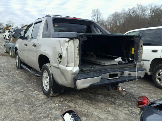 3GNFK12387G115458 - 2007 CHEVROLET AVALANCHE SILVER photo 3