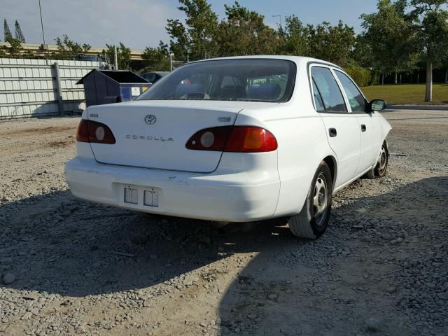 1NXBR12E31Z521121 - 2001 TOYOTA COROLLA CE WHITE photo 4