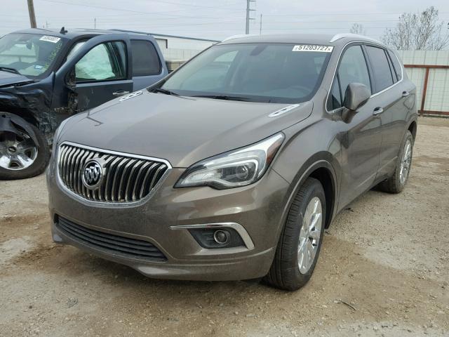 LRBFXBSA1HD161080 - 2017 BUICK ENVISION E BROWN photo 2