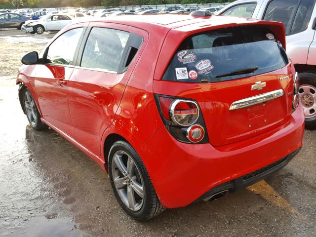 1G1JG6SB7F4142972 - 2015 CHEVROLET SONIC RS RED photo 3