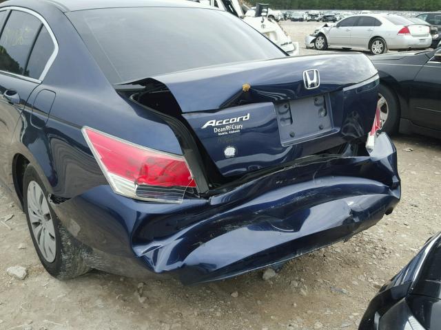 1HGCP2F3XAA152385 - 2010 HONDA ACCORD LX BLUE photo 9