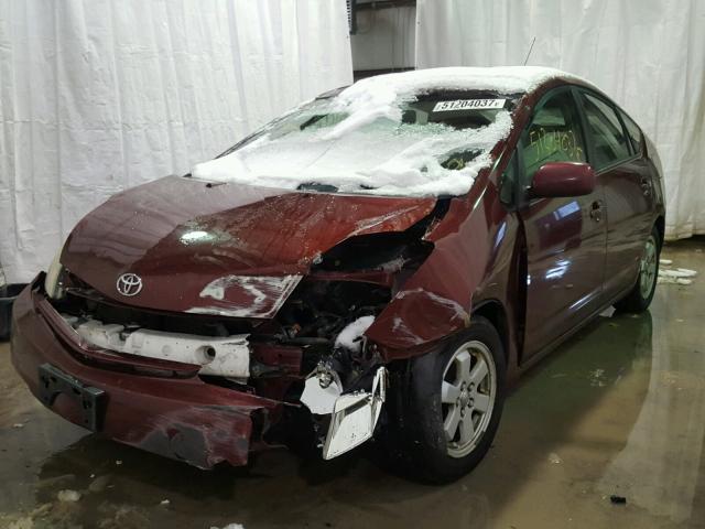 JTDKB20U557013486 - 2005 TOYOTA PRIUS RED photo 2