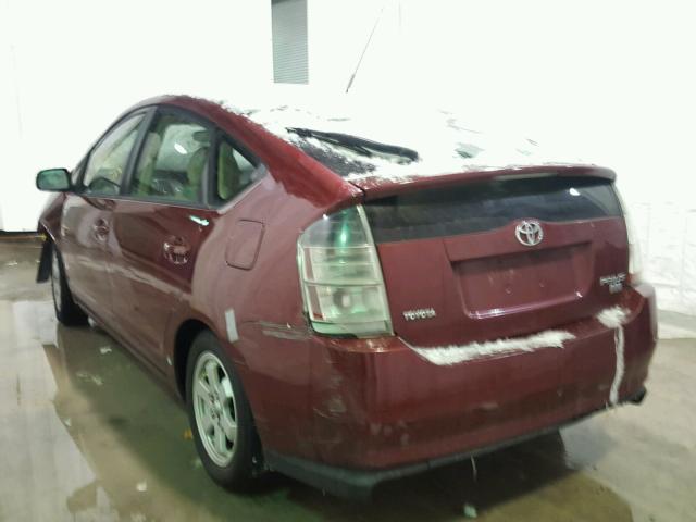JTDKB20U557013486 - 2005 TOYOTA PRIUS RED photo 3
