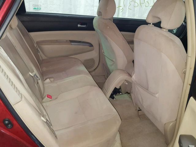 JTDKB20U557013486 - 2005 TOYOTA PRIUS RED photo 6