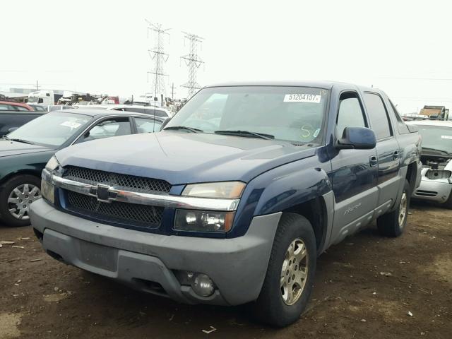 3GNEK13T32G150797 - 2002 CHEVROLET AVALANCHE BLUE photo 2