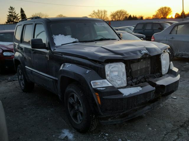 1J8GN28K68W239944 - 2008 JEEP LIBERTY SP BLACK photo 1