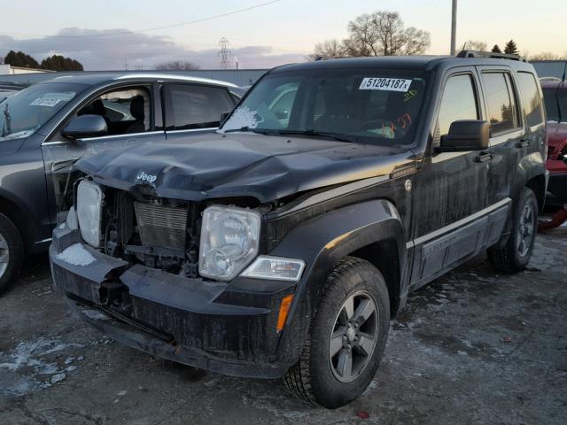 1J8GN28K68W239944 - 2008 JEEP LIBERTY SP BLACK photo 2