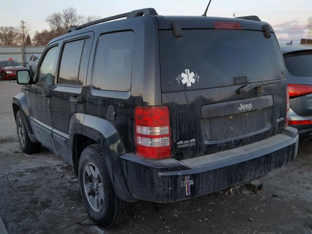 1J8GN28K68W239944 - 2008 JEEP LIBERTY SP BLACK photo 3