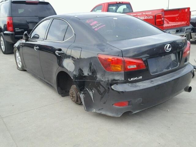 JTHBK262762010012 - 2006 LEXUS IS 250 BLACK photo 3