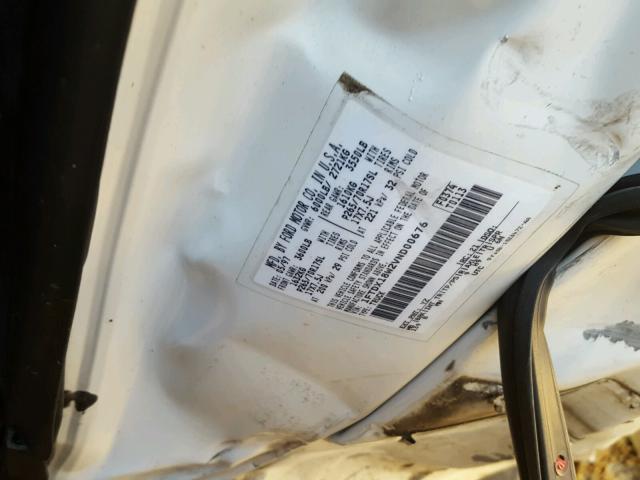 1FTDX18W2VND00676 - 1997 FORD F150 WHITE photo 10