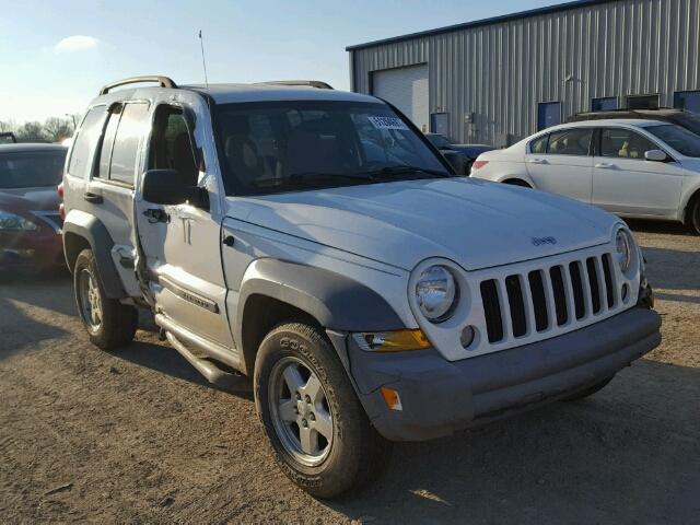 1J4GL48K65W703653 - 2005 JEEP LIBERTY SP WHITE photo 1