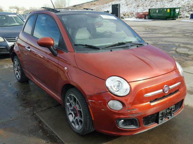 3C3CFFBR9DT523444 - 2013 FIAT 500 SPORT ORANGE photo 1