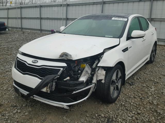 KNAGM4AD1D5056594 - 2013 KIA OPTIMA HYB WHITE photo 2