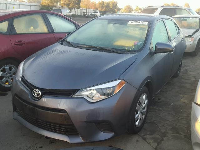 5YFBURHE4EP172644 - 2014 TOYOTA COROLLA L GRAY photo 2