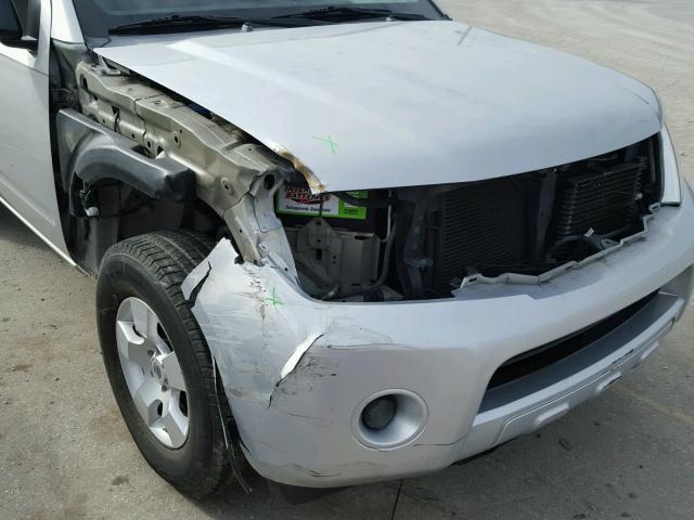 5N1AR18U48C637230 - 2008 NISSAN PATHFINDER SILVER photo 9