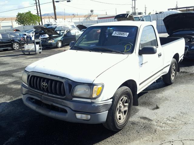 5TENL42N81Z728261 - 2001 TOYOTA TACOMA WHITE photo 2