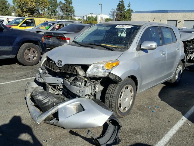 JTKKU4B47B1011197 - 2011 TOYOTA SCION XD SILVER photo 2