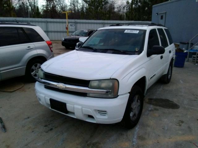 1GNDS13S622475634 - 2002 CHEVROLET TRAILBLAZE WHITE photo 2