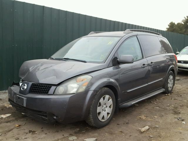 5N1BV28U85N108689 - 2005 NISSAN QUEST S CHARCOAL photo 2