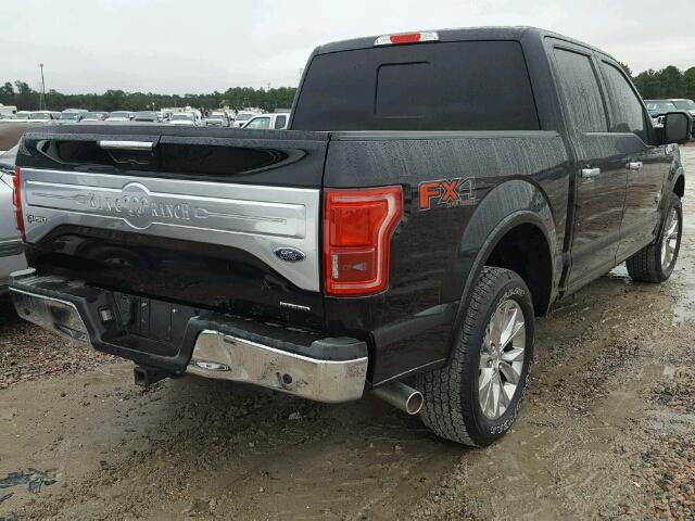 1FTEW1EF8GFD54590 - 2016 FORD F150 SUPER BLACK photo 4