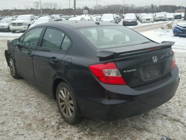 2HGFB2F91CH577224 - 2012 HONDA CIVIC EXL BLACK photo 3