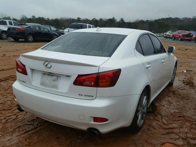 JTHBK262372049410 - 2007 LEXUS IS 250 WHITE photo 4