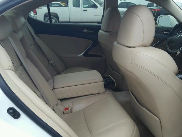 JTHBK262372049410 - 2007 LEXUS IS 250 WHITE photo 6