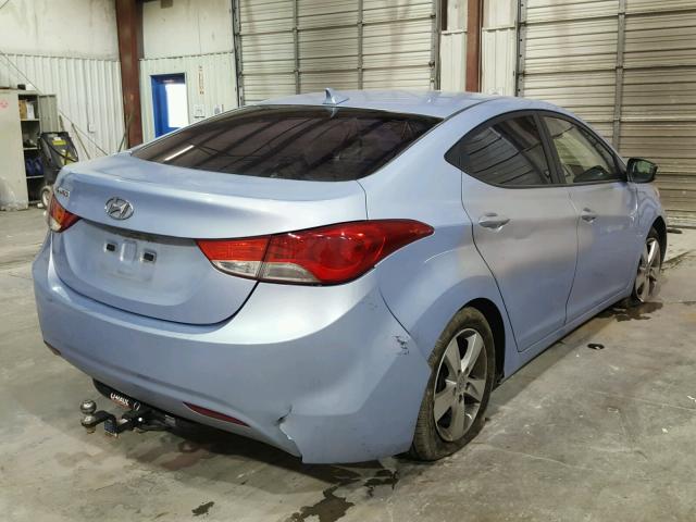 KMHDH4AE4CU404276 - 2012 HYUNDAI ELANTRA GL BLUE photo 4