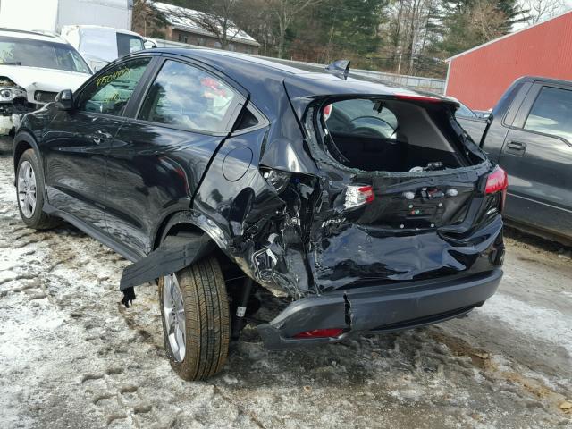 3CZRU6H35HM707465 - 2017 HONDA HR-V LX BLACK photo 3