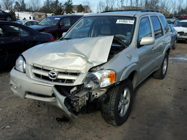 4F2YZ96175KM41598 - 2005 MAZDA TRIBUTE S BEIGE photo 2