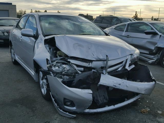 2T1BU4EE3BC599574 - 2011 TOYOTA COROLLA BA SILVER photo 1