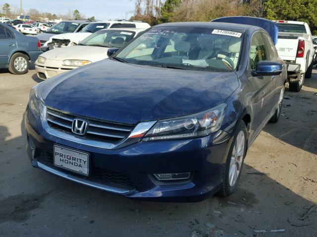 1HGCR2F76DA094843 - 2013 HONDA ACCORD EX BLUE photo 2