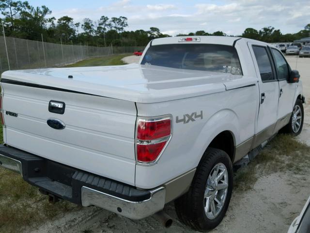 1FTPW14V19FA37125 - 2009 FORD F150 SUPER WHITE photo 4