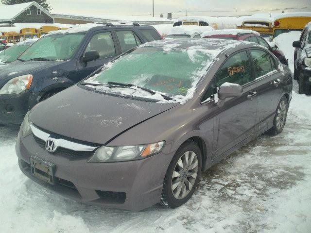 2HGFA16909H511379 - 2009 HONDA CIVIC EXL BROWN photo 2