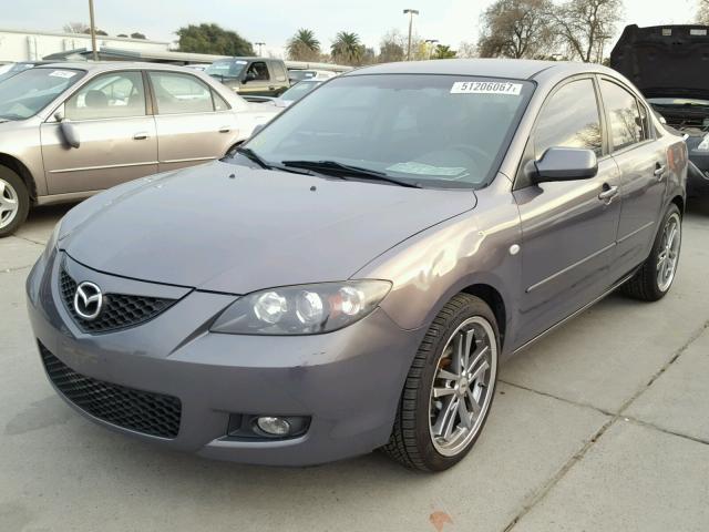 JM1BK32G981164271 - 2008 MAZDA 3 I GRAY photo 2