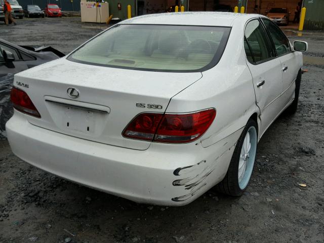 JTHBA30G855111795 - 2005 LEXUS ES 330 WHITE photo 4