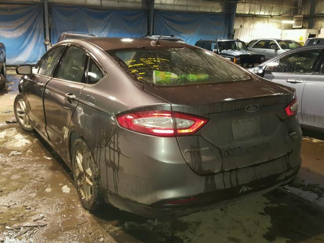 3FA6P0HR6ER134064 - 2014 FORD FUSION SE GRAY photo 3